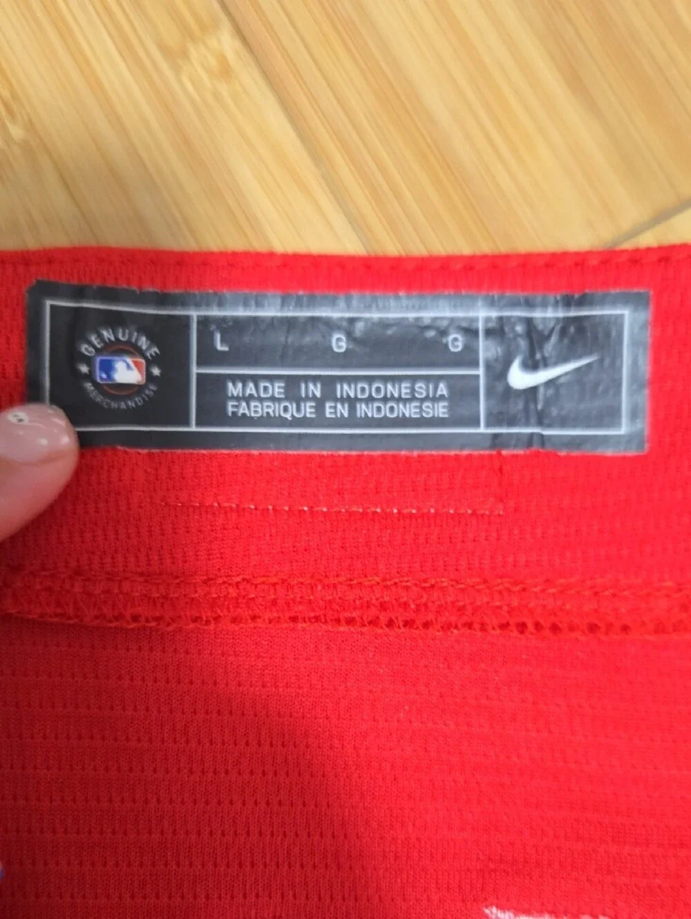 Nike Red Texas Button-Front Kids Baseball Shirt